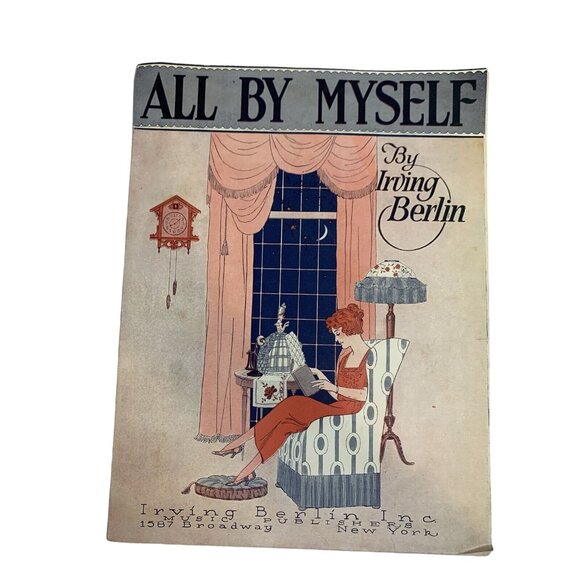 Vintage 1921 Sheet Music All By Myself Irving Berlin Acceptable - Picture 1 of 9